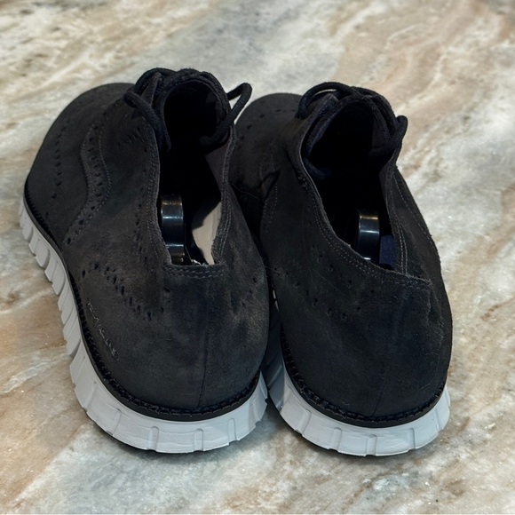 Men’s COLE HAAN ZeroGrand Wingtip black suede leather oxfords- Size 12 - Picture 4 of 9